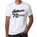 70, Authentic, White, Men's Short Sleeve Round Neck T-shirt 00123