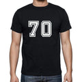 70 Numbers Black Men's Short Sleeve Round Neck T-shirt 00116