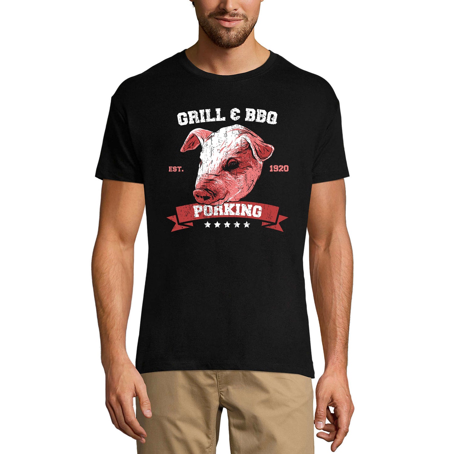 ULTRABASIC Men's Graphic T-Shirt Grill and BBQ Porking - Barbecue Shirt for Men