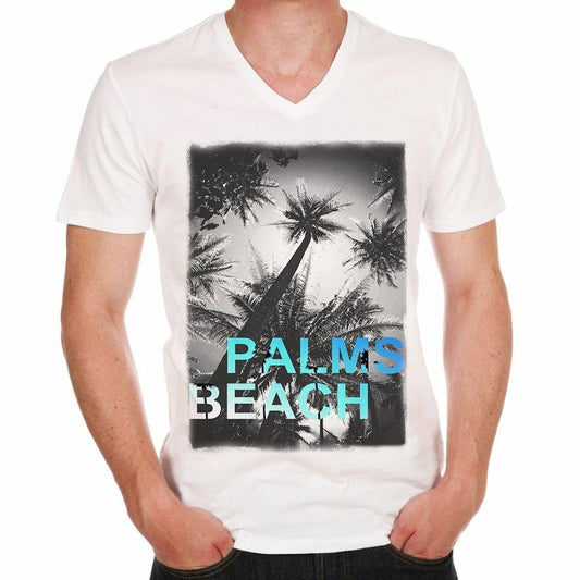 Palms Beach H Black T-Shirt,Cadeau,Homme,Blanc,t Shirt Homme