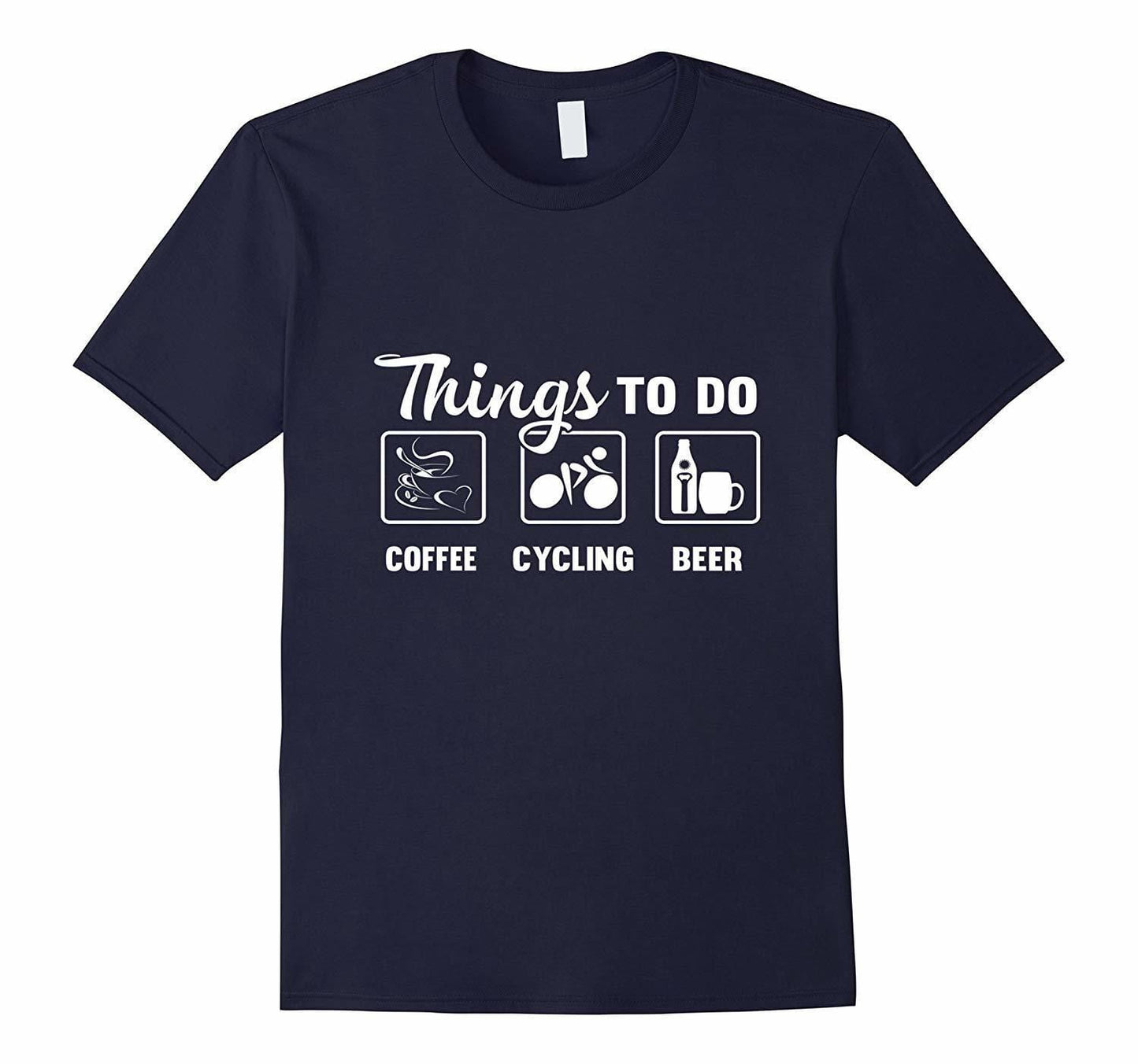 Graphic Men's T-Shirt Coffee, Cycling & Beer Casual Tee
