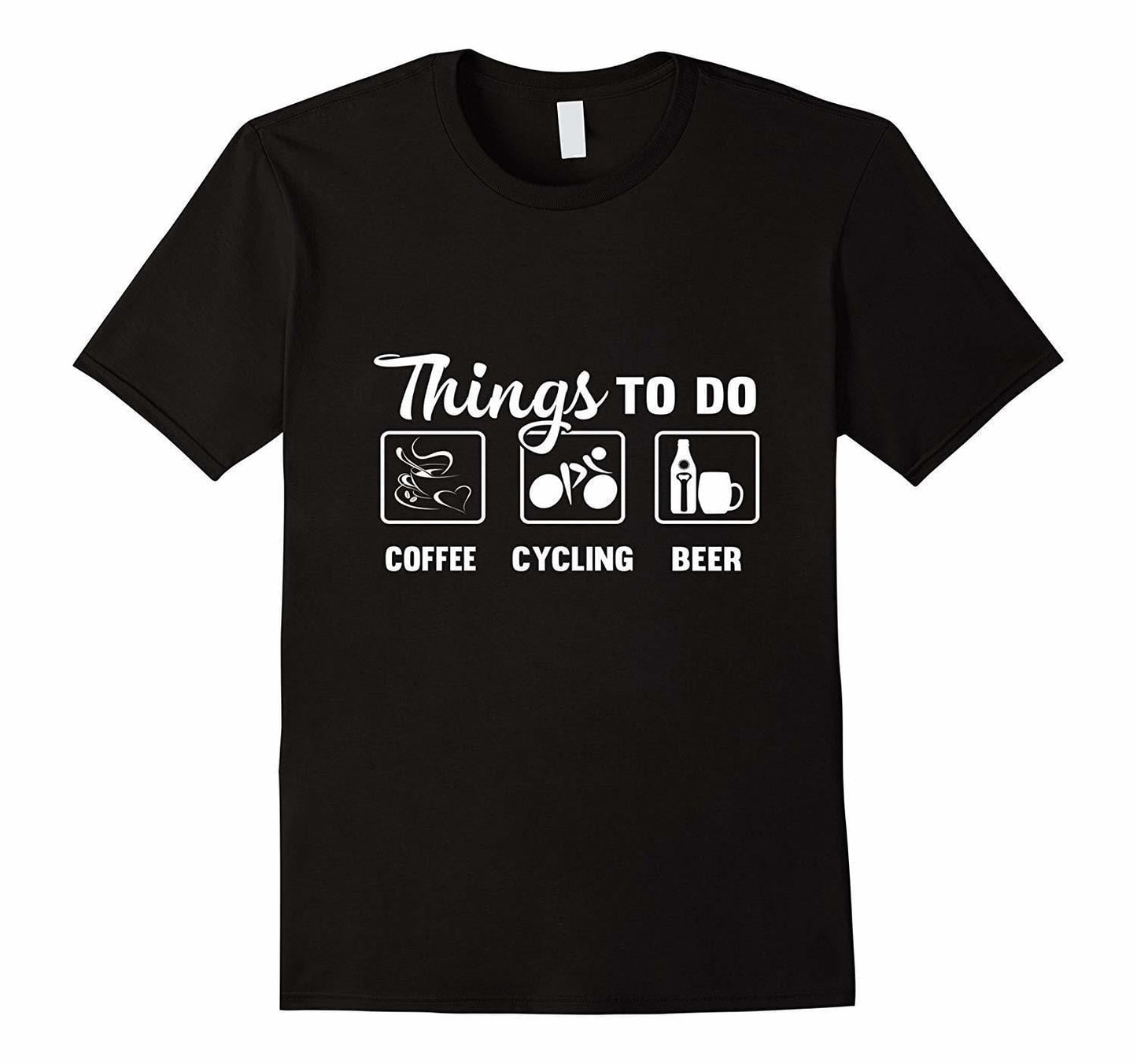Graphic Men's T-Shirt Coffee, Cycling & Beer Casual Tee