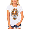 ULTRABASIC Women's Organic T-Shirt - Autumn Leaves Skull - Tree Skull Tee Shirt