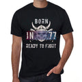 77, Ready to Fight, Men's T-shirt, Black, Birthday Gift 00388
