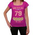 79, Born to be Free Since 79 Women's T shirt Pink Birthday Gift 00533