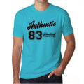 83, Authentic, Blue, Men's Short Sleeve Round Neck T-shirt 00122