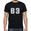 83 Numbers Black Men's Short Sleeve Round Neck T-shirt 00116