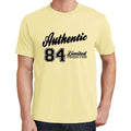 84, Authentic, Lemon, Men's Short Sleeve Round Neck T-shirt