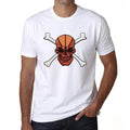 ULTRABASIC Men's Graphic T-Shirt - Angry Skull With Crossbones Shirt for Men