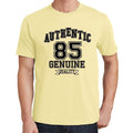 85, Authentic Genuine, Pale Yellow, Men's Short Sleeve Round Neck T-shirt 00119