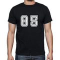 85 Numbers Black Men's Short Sleeve Round Neck T-shirt 00116