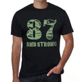 87 And Strong Men's T-shirt Black Birthday Gift 00475
