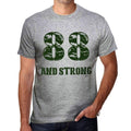 88 And Strong Men's T-shirt Grey Birthday Gift