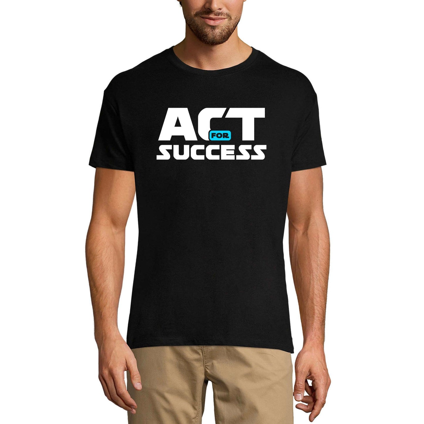 ULTRABASIC Men's T-Shirt Act for Success - Motivational Inspiration Shirt for Businessman