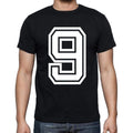 9 Numbers Black Men's Short Sleeve Round Neck T-shirt 00116