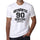 90 Authentic Genuine White Mens Short Sleeve Round Neck T-Shirt 00121 - White / S - Casual