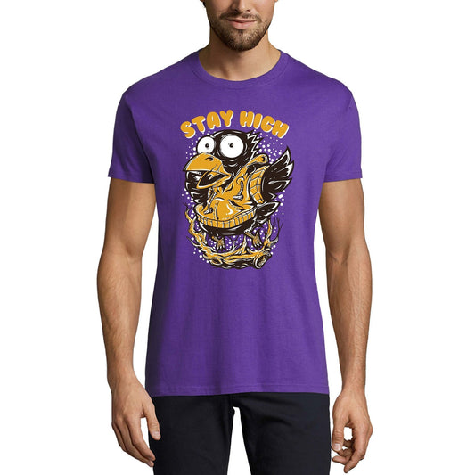 ULTRABASIC Men's Novelty T-Shirt Stay High - Funny Animal Tee Shirt