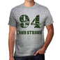 94 And Strong Men's T-shirt Grey Birthday Gift - Ultrabasic