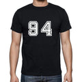 94 Numbers Black Men's Short Sleeve Round Neck T-shirt 00116