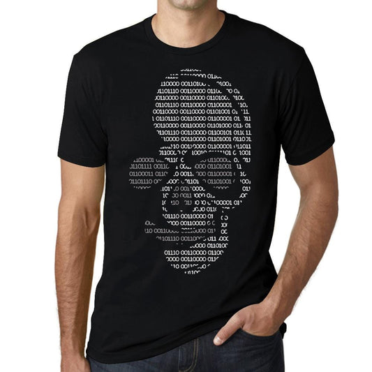 ULTRABASIC Men's T-Shirt - Skull Binary Code - Funny Shirt for Programmers skulls ahirt clothes style tee shirts black printed tshirt womens hoodies badass funny gym punisher texas novelty vintage unique ghost humor gift saying quote halloween thanksgiving brutal death metal goonies love christian camisetas valentine death