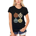 ULTRABASIC Women's Organic T-Shirt - Pumpkin Skulls - Halloween Shirt for Women