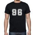 96 Numbers Black Men's Short Sleeve Round Neck T-shirt 00116