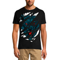 ULTRABASIC Men's Torn T-Shirt Angry Wolf - Red Eyes - Short Sleeve Shirt