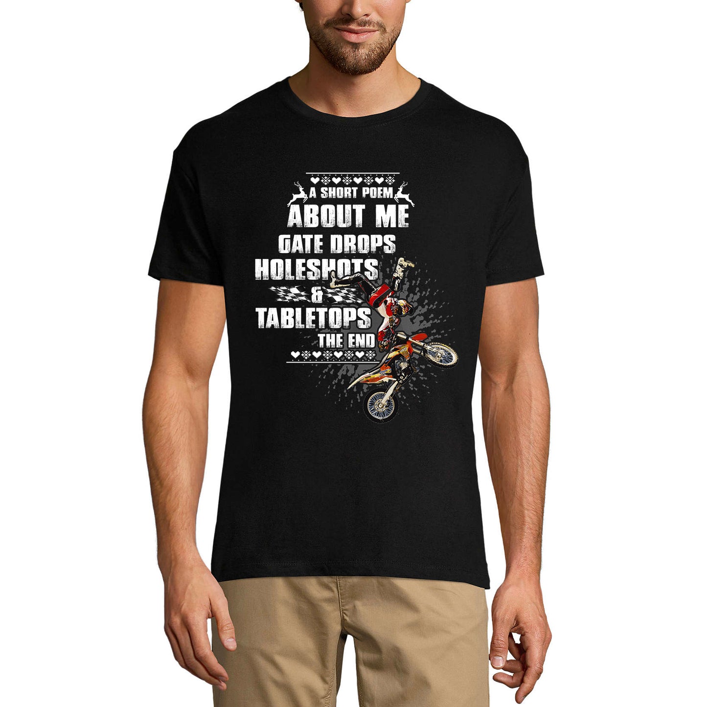 ULTRABASIC Men's Novelty T-Shirt Short Poem - Funny Biker Tee Shirt