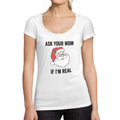 ULTRABASIC - Graphic Women's Funny Santa Christmas T-Shirt Xmas Gift Ideas White