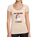 ULTRABASIC - Graphic Women's Funny Santa Christmas T-Shirt Xmas Gift Ideas Creamy Pink