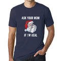 ULTRABASIC - Graphic Men's Funny Santa Christmas T-Shirt Xmas Gift Ideas French Navy