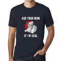 ULTRABASIC - Graphic Men's Funny Santa Christmas T-Shirt Xmas Gift Ideas Navy