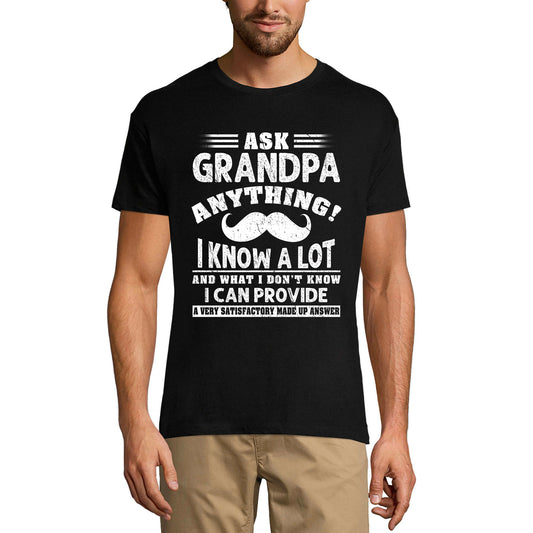 ULTRABASIC Men's Graphic T-Shirt Ask Grandpa Anything - Gift For Father's Day