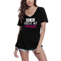 ULTRABASIC Women's Novelty T-Shirt Ask Me About My Lashes - Make Up Quote