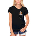 ULTRABASIC Graphic Women's T-Shirt Basset Hound - Cute Dog In Your Pocket