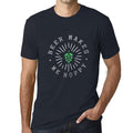 Graphic Unisex Beer Makes me Hoppy T-Shirt Funny Men Casual Tee Navy Round Neck