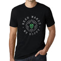Graphic Unisex Beer Makes me Hoppy T-Shirt Funny Men Casual Tee Deep Black Round Neck