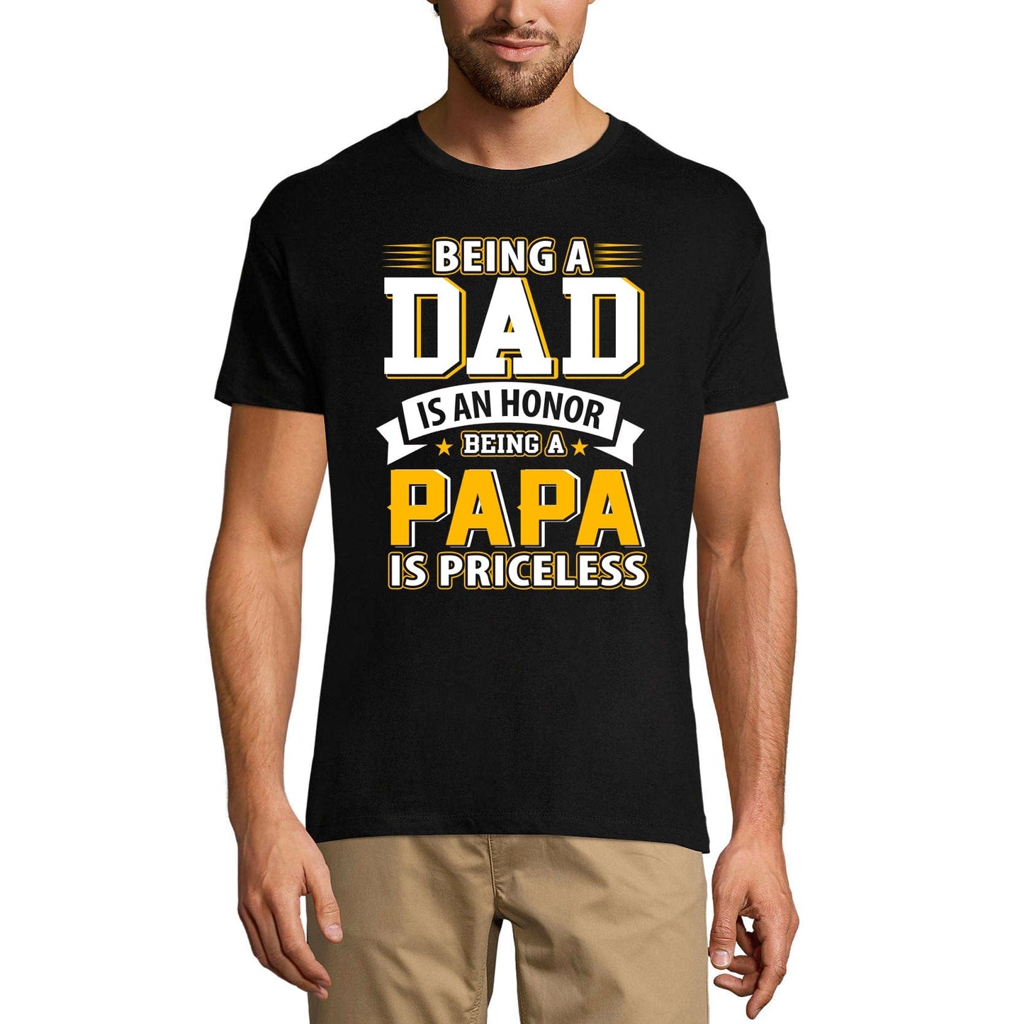 ULTRABASIC <span>Herren</span> -T-Shirt „Being a Papa is Priceless“ – Lustiges Papa-T-Shirt