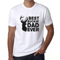 ULTRABASIC - Graphic Men's Best Buckin' Dad Ever Printed White Letter T-Shirt White