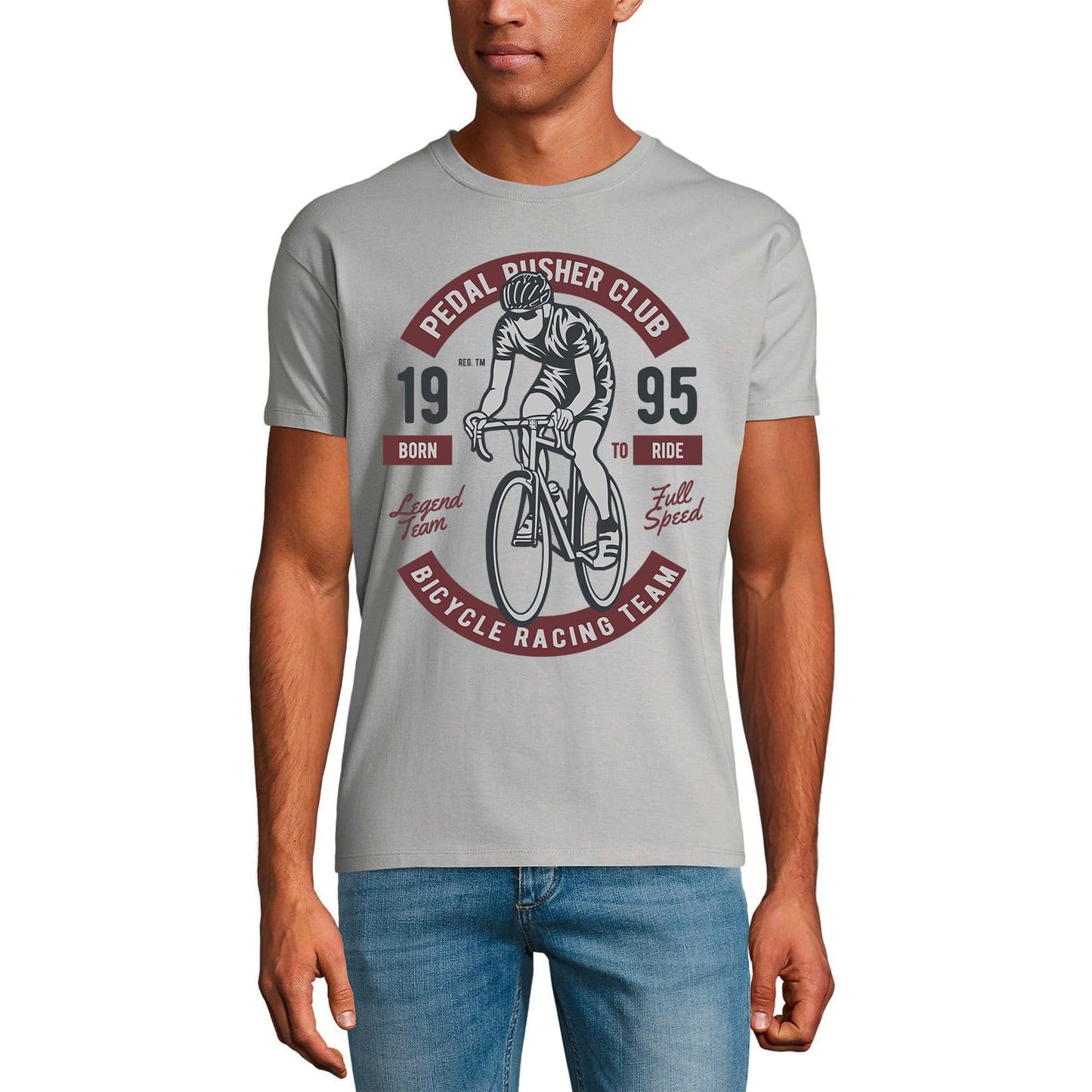 ULTRABASIC Herren T-Shirt Bicycle Racing Club Since 1995 – Pedal Pusher – Geburtstagsshirt