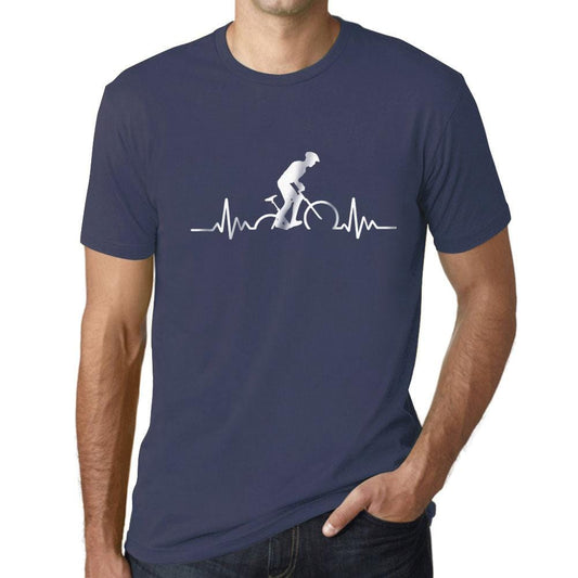 ULTRABASIC - <span>Graphic</span> <span>Printed</span> <span>Men's</span> Biker Pulse T-Shirt Denim - ULTRABASIC