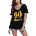 ULTRABASIC Women's T-Shirt 60 Years of Being Awesome - 60th Birthday Shirt for Ladies