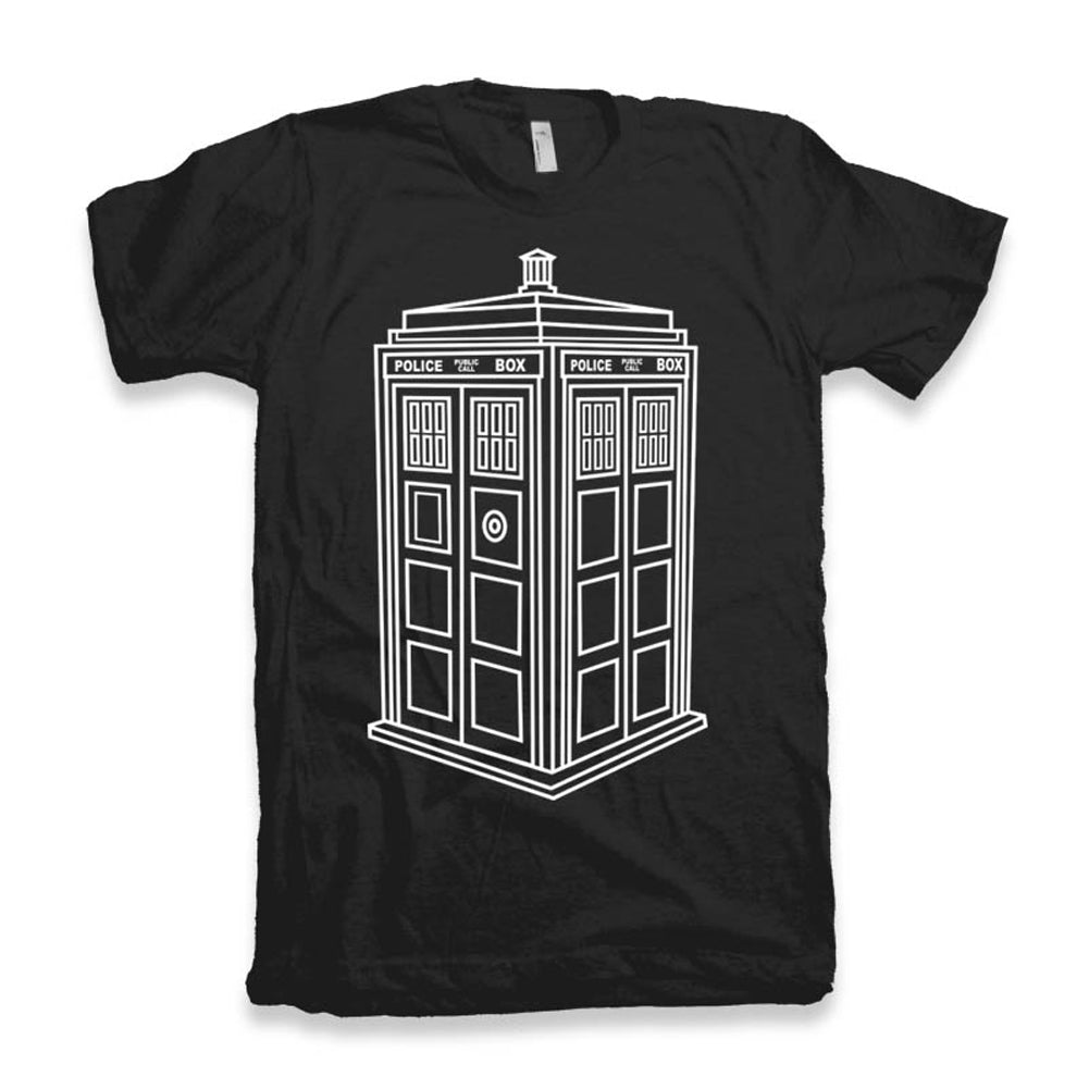 ULTRABASIC Men's Graphic T-Shirt Black Police Box - The Doctor Time Machine Shirt 