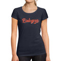 ULTRABASIC - Graphic Women's Bologna T-Shirt Printed Letters French Navy