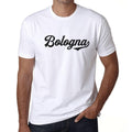 ULTRABASIC - Graphic Men's Bologna T-Shirt Printed Letters White Round Neck