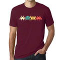 Men’s Graphic T-Shirt Retro Video Games Classic Arcade Burgundy Gift Idea