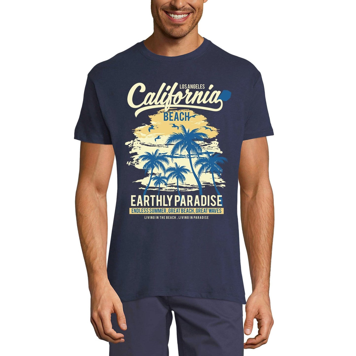 ULTRABASIC Men's T-Shirt Los Angeles California Beach - Paradise Shirt for Men
