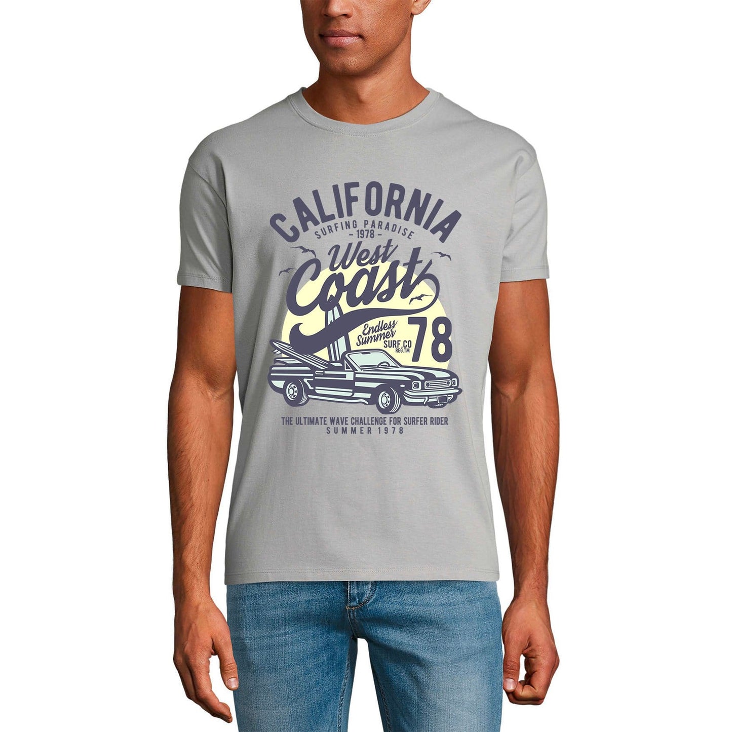 ULTRABASIC Men's T-Shirt California Surfing Paradise - West Coast Since 78 Shirt