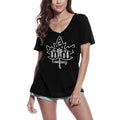 ULTRABASIC T-Shirt Femme Adventure Shirt - Funny Camping - Chemises Fantaisie pour Femme Noir