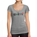 ULTRABASIC - Graphic Women's Christmas Believe Tree T-Shirt Xmas Gift Ideas Grey Marl
